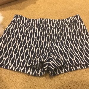 Navy and white shorts